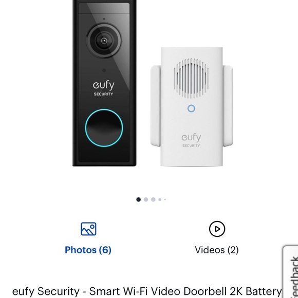 EUFY 2K HD WIRELESS DOOR BELL CAMERA - Picture 2 of 3